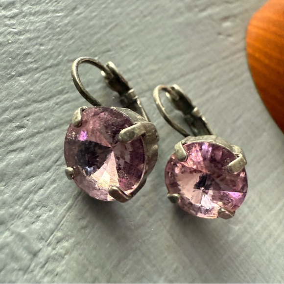 Sabika Crystal Silver Tone Dangle Earrings - Picture 2 of 12